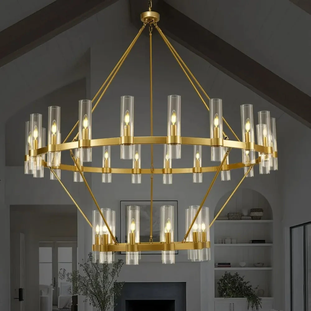 Binna Double Wagon Wheel Chandelier - Image 6