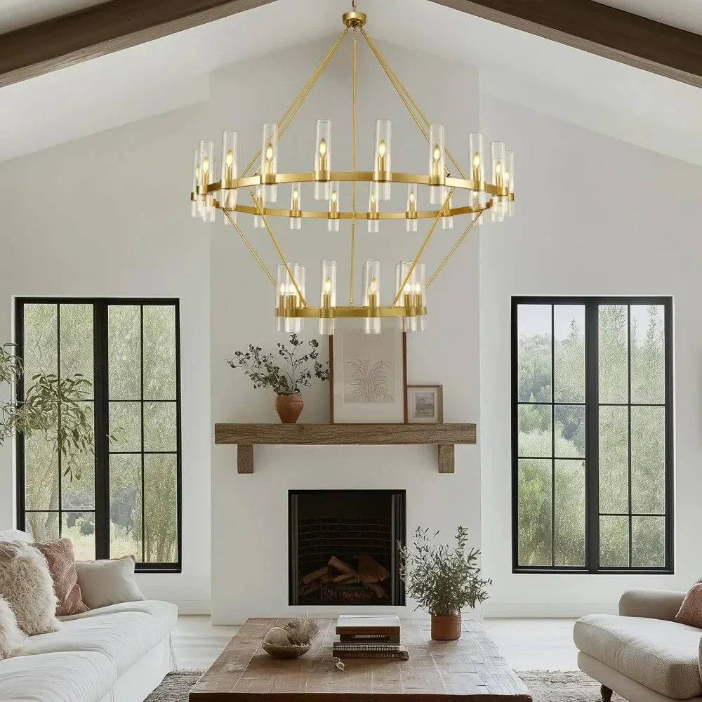 Binna Double Wagon Wheel Chandelier - Image 7