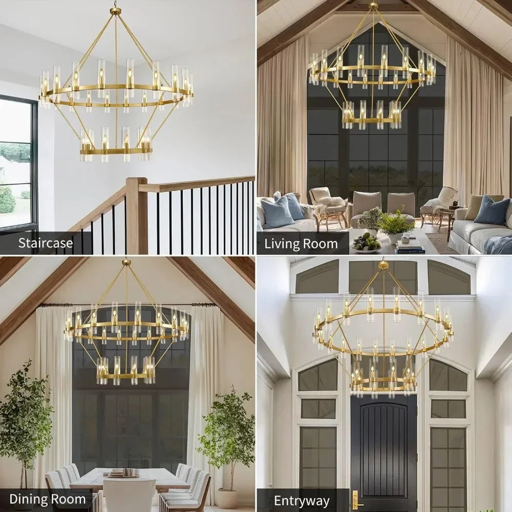 Binna Double Wagon Wheel Chandelier - Image 8
