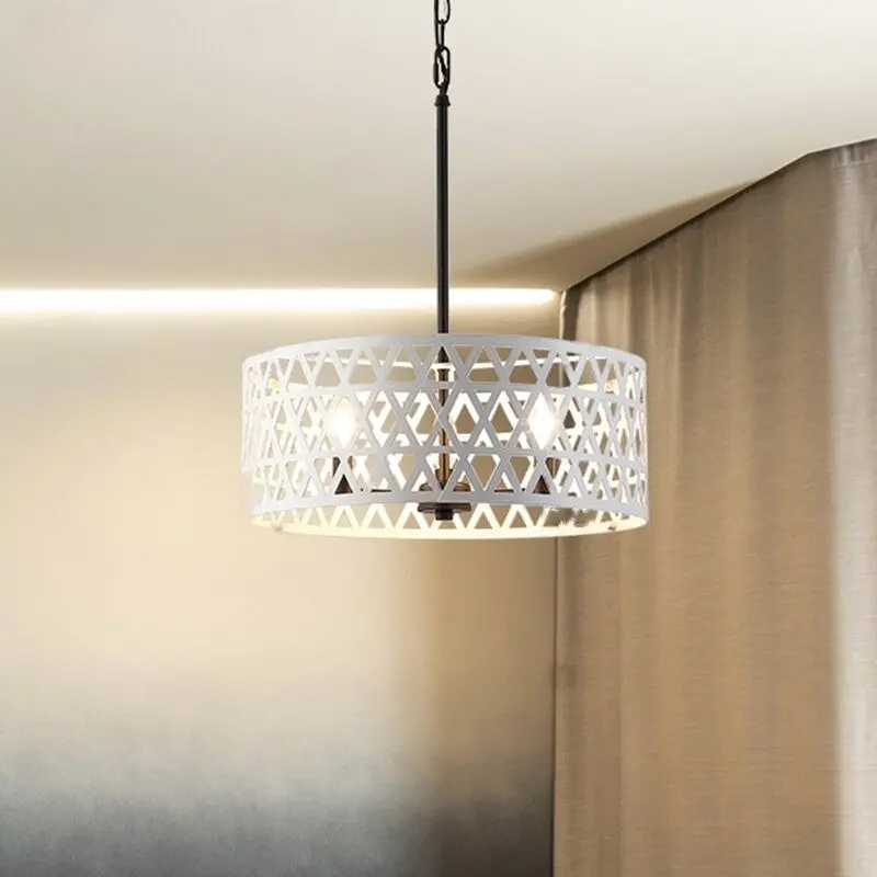 Black and White Drum Chandelier - Image 3