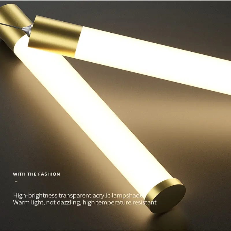 Black/Gold Long Hanging Led Chandelier for Stairwell - Image 5