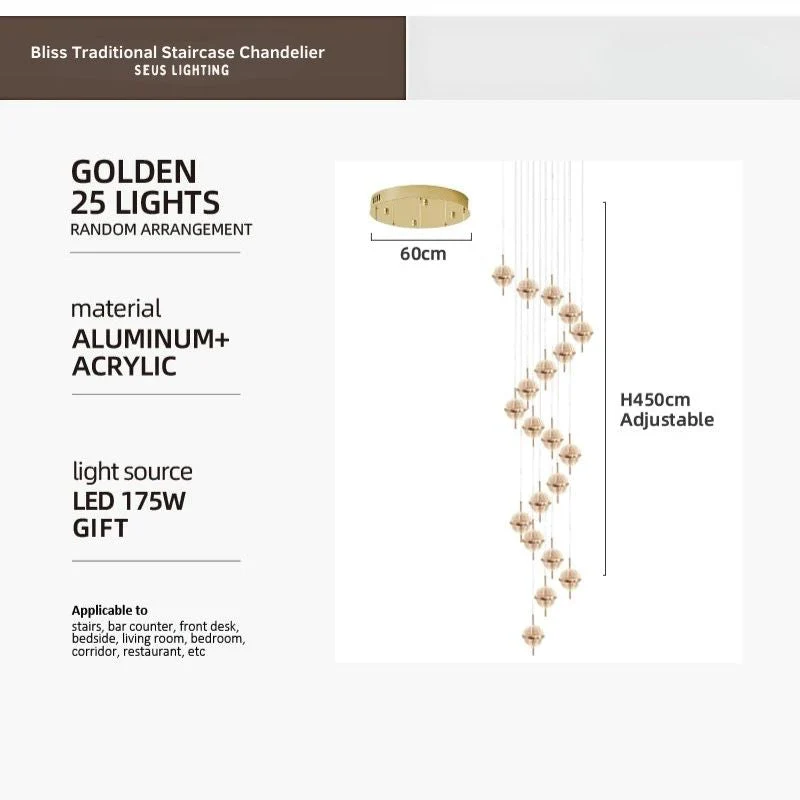 Bliss Traditional Staircase Chandelier - Image 7