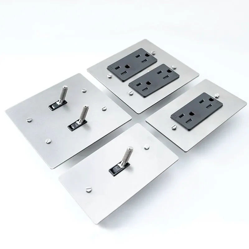 Brass Toggle Light Dimmer & Switch & Wall Plate - 3 Gang - Image 17