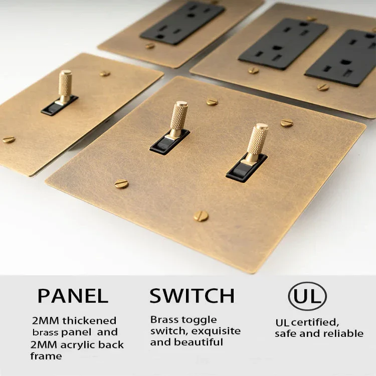 Seus Brass Toggle Light Switch - Image 11