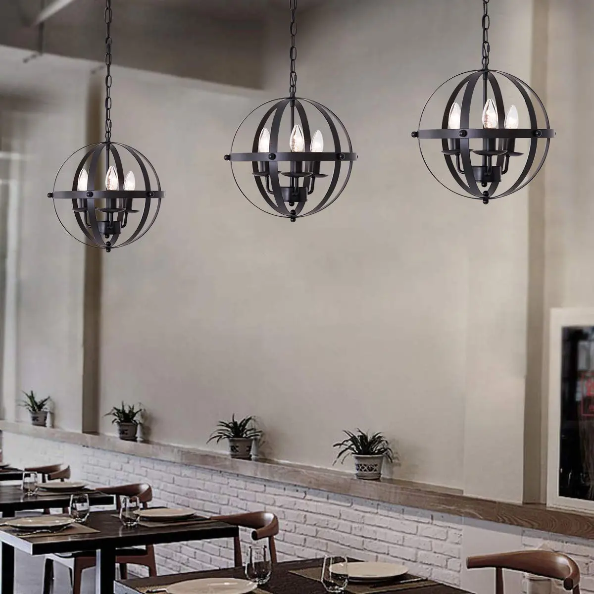 Brielle Vintage Drum Chandelier - Image 3