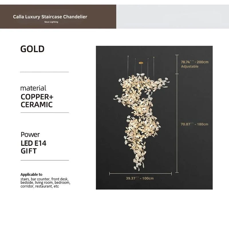 Calla Luxury Staircase Chandelier - Image 17