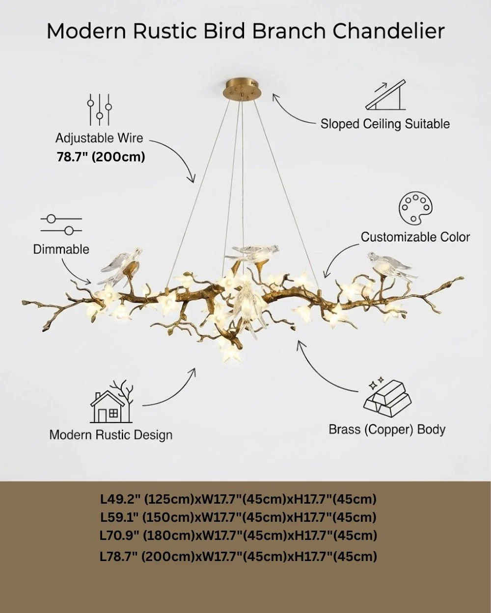 Calyx Bird Branch Chandelier for Dining Room - Image 15