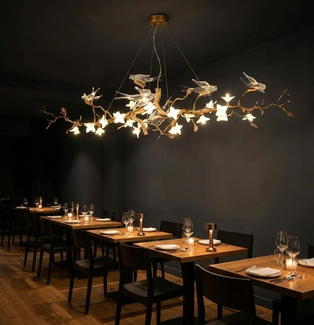 Calyx Bird Branch Chandelier for Dining Room - Image 9