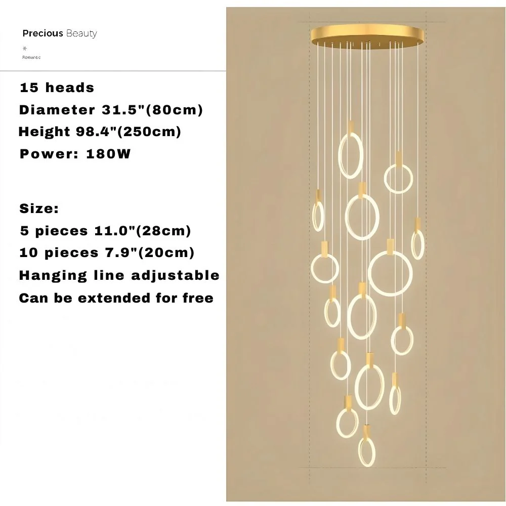 Cedi Led Staircase Chandelier - Image 15
