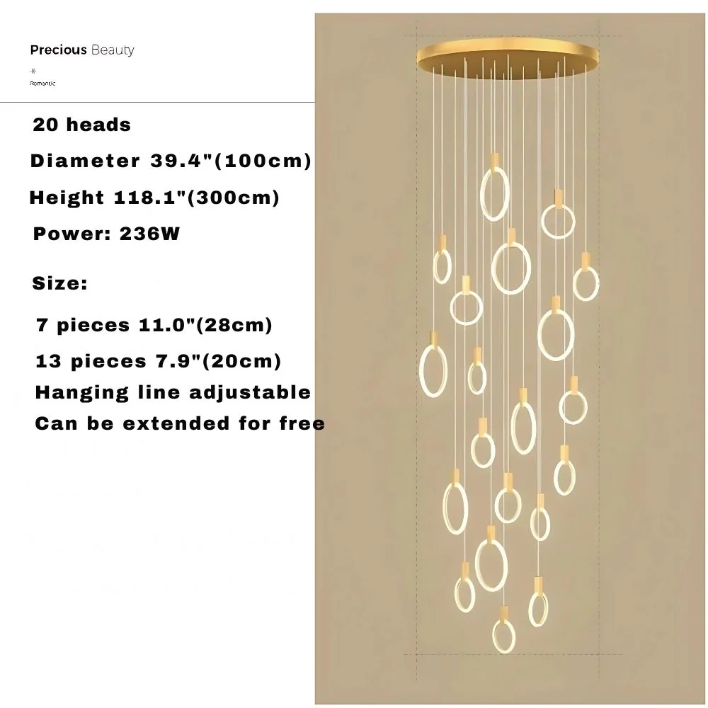 Cedi Led Staircase Chandelier - Image 16