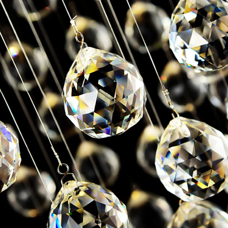 Cely Modern Raindrop Crystal Rectangle Chandelier - Image 5