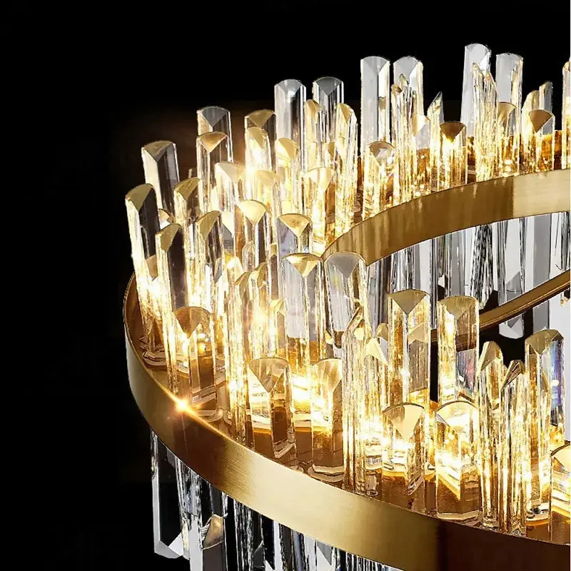Cesi Foyer Crystal Chandelier Black/Silver/Gold Colours - Image 4