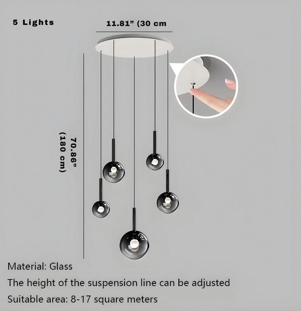 Cleo Bubble Staircase Chandelier - Image 10