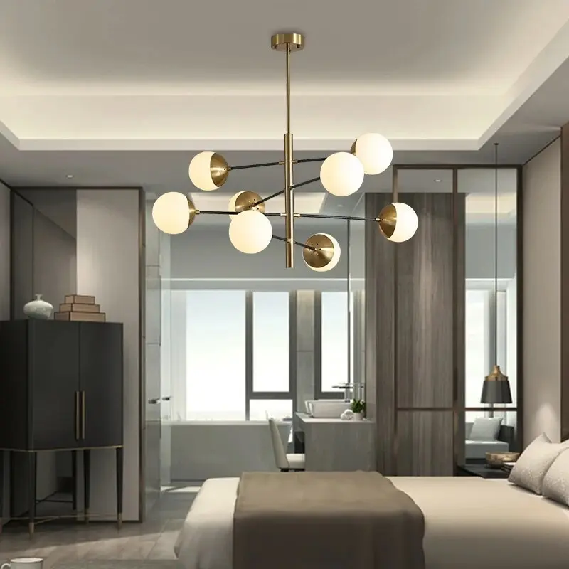 Contemporary Bubble Cascade Chandelier 8/10 Balls - Image 2