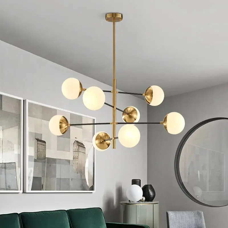 Contemporary Bubble Cascade Chandelier 8/10 Balls - Image 3