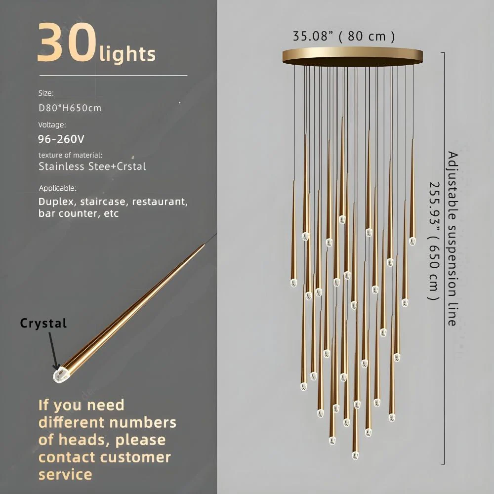 Contemporary Chandelier for High Ceiling Living Room & Foyer - Image 15