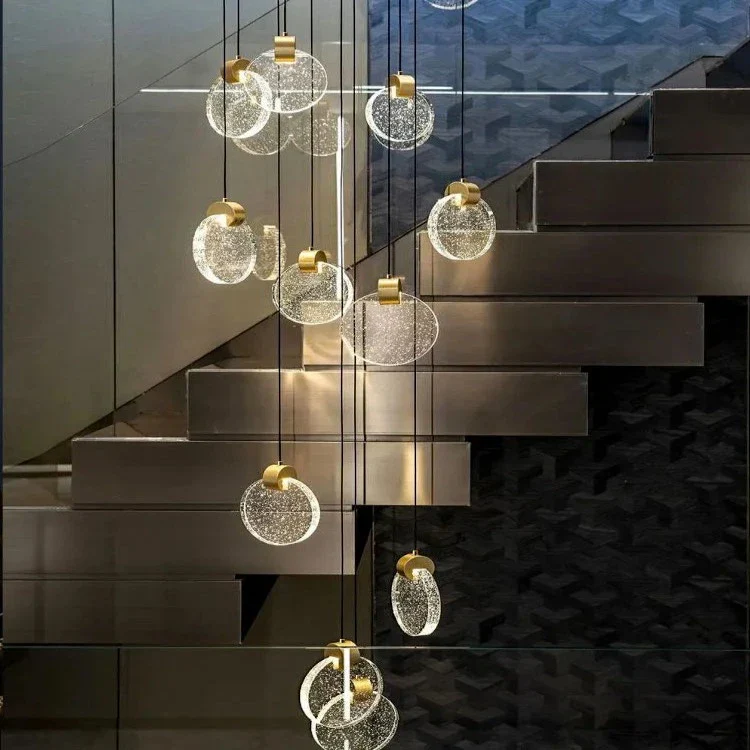 Contemporary LED Chandelier with Crystal Pendant - Image 3