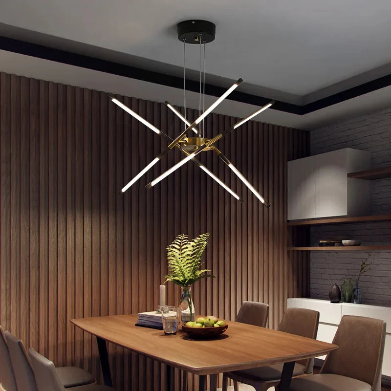 Contemporary LED Spoke Pendant Light Fixture - Image 5