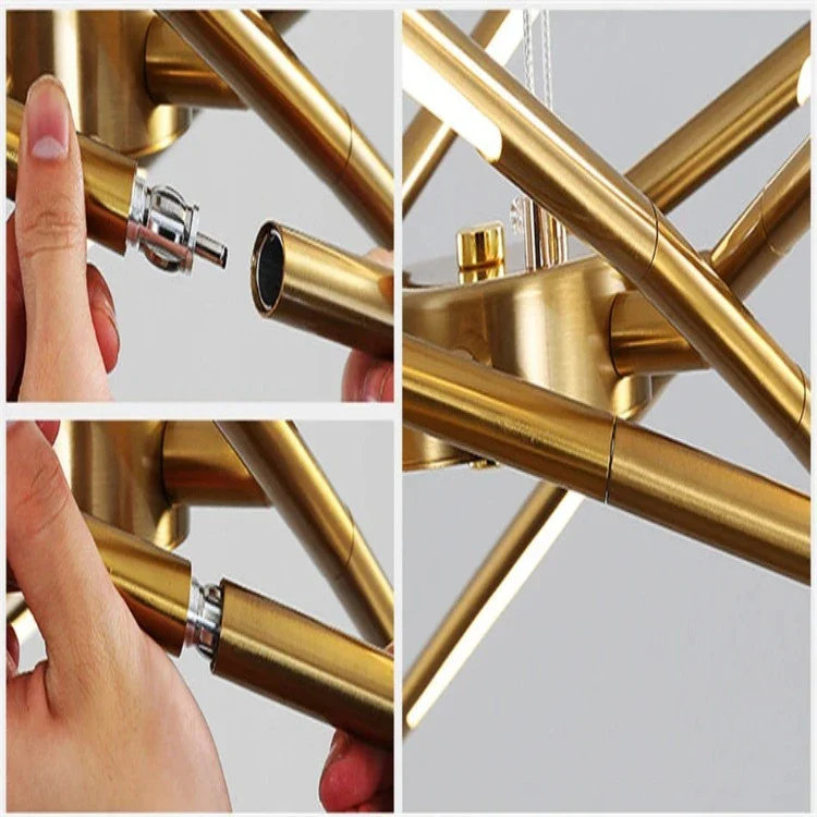 Contemporary LED Spoke Pendant Light Fixture - Image 7