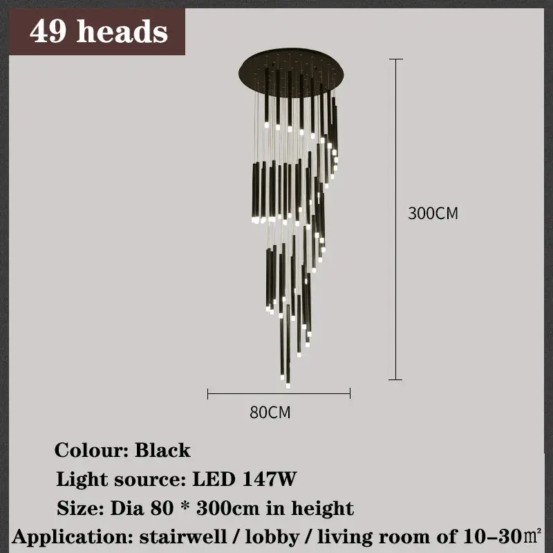 Contemporary Staircase Lighting Chandelier - Image 4