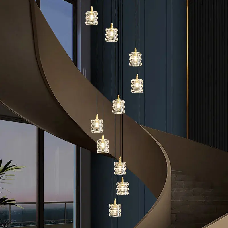 Copper Staircase Lighting Indoor 6/10 Heads - Image 2