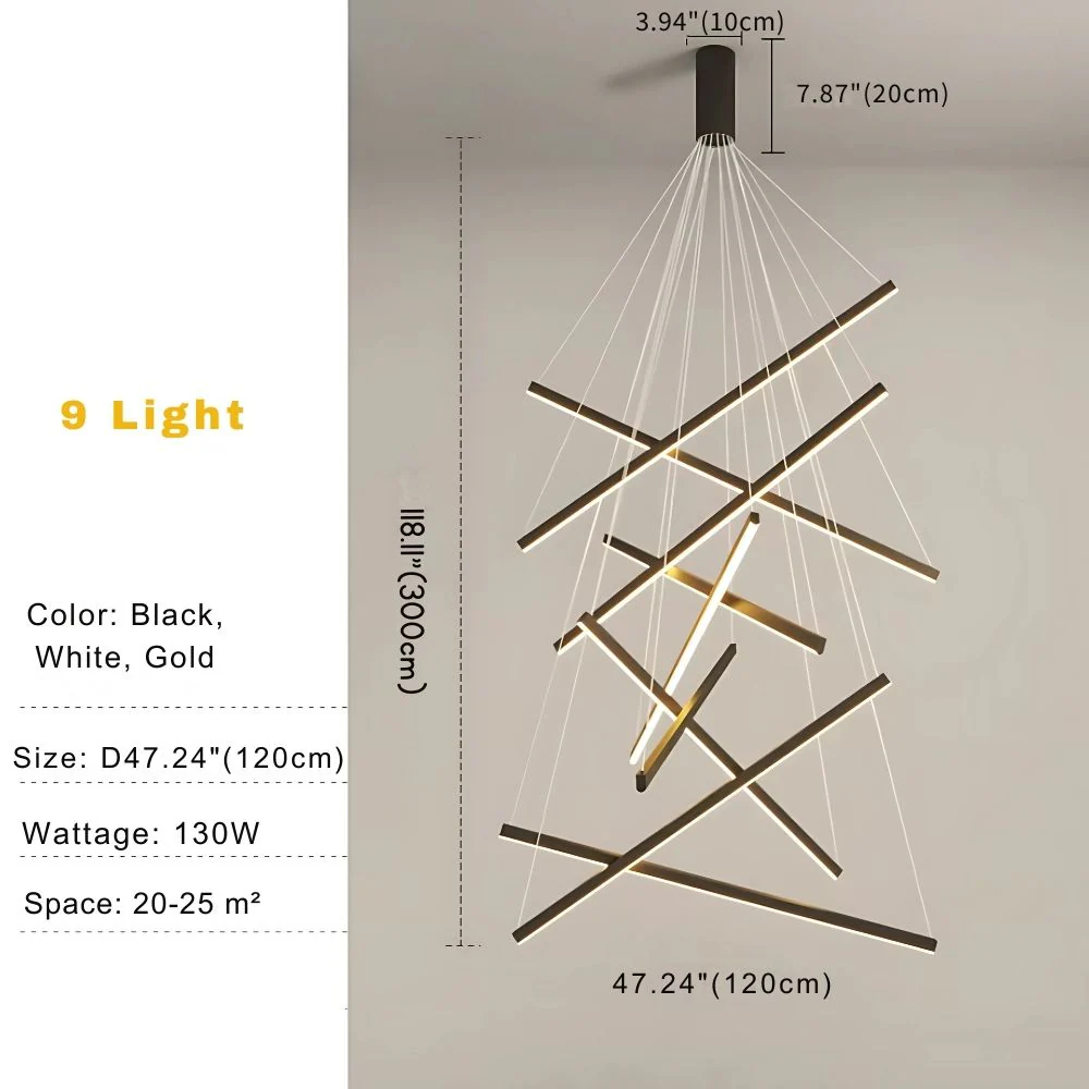 Cora Contemporary Foyer Chandelier - Image 8