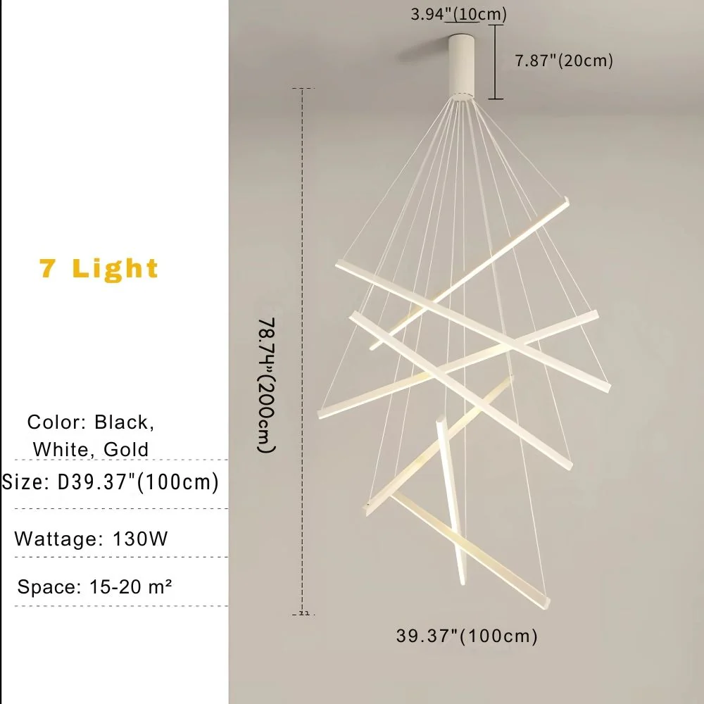 Cora Contemporary Foyer Chandelier - Image 9
