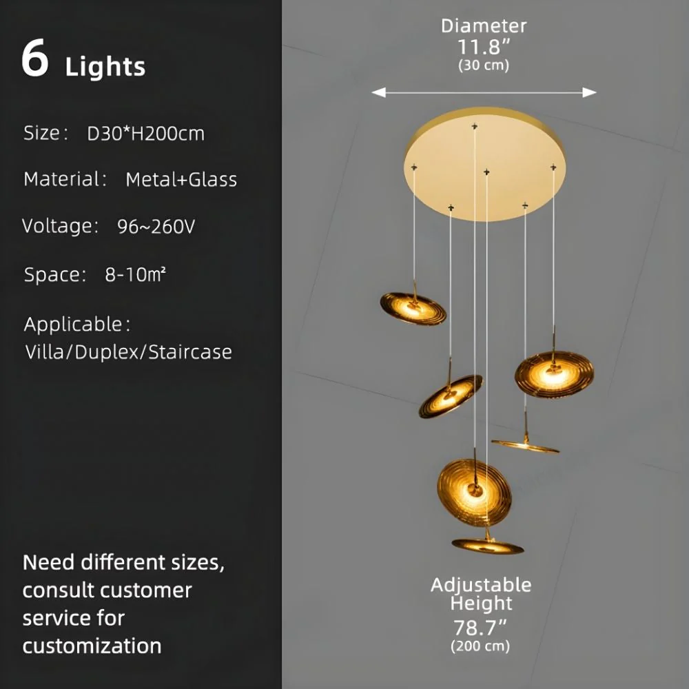 Coren Multi Glass Pendant Chandelier - Image 10