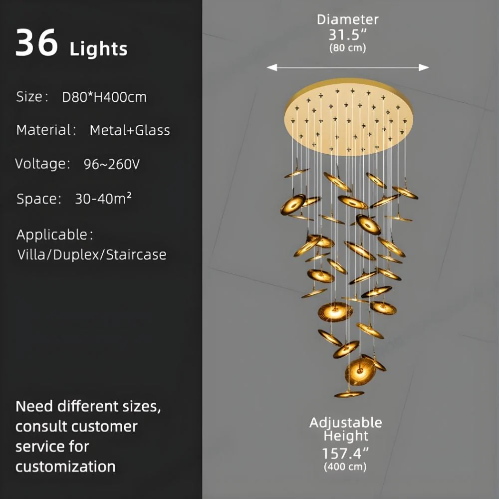 Coren Multi Glass Pendant Chandelier - Image 14