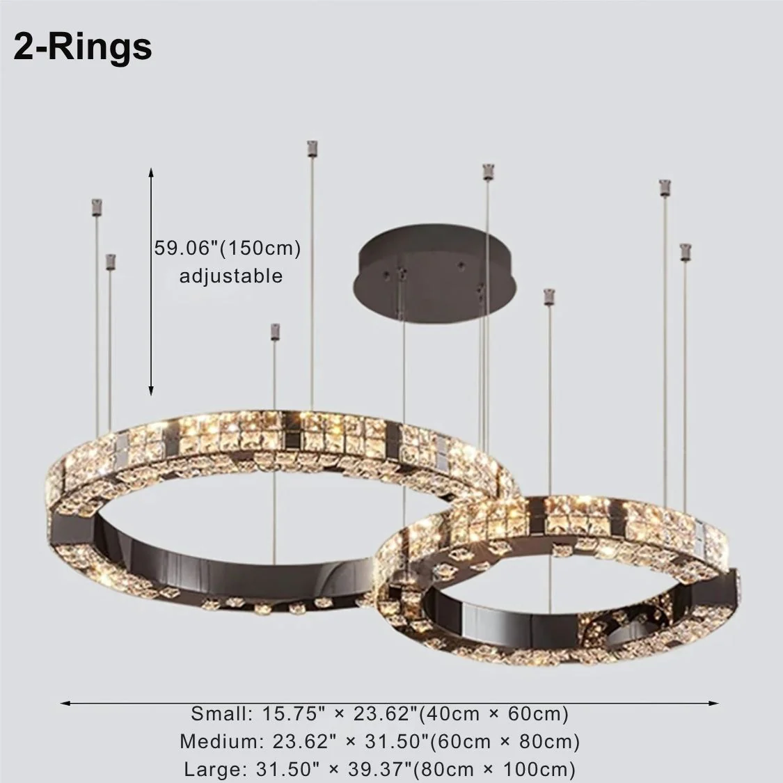 Cosmo Luxury Circle Crystal Chandelier - Image 10