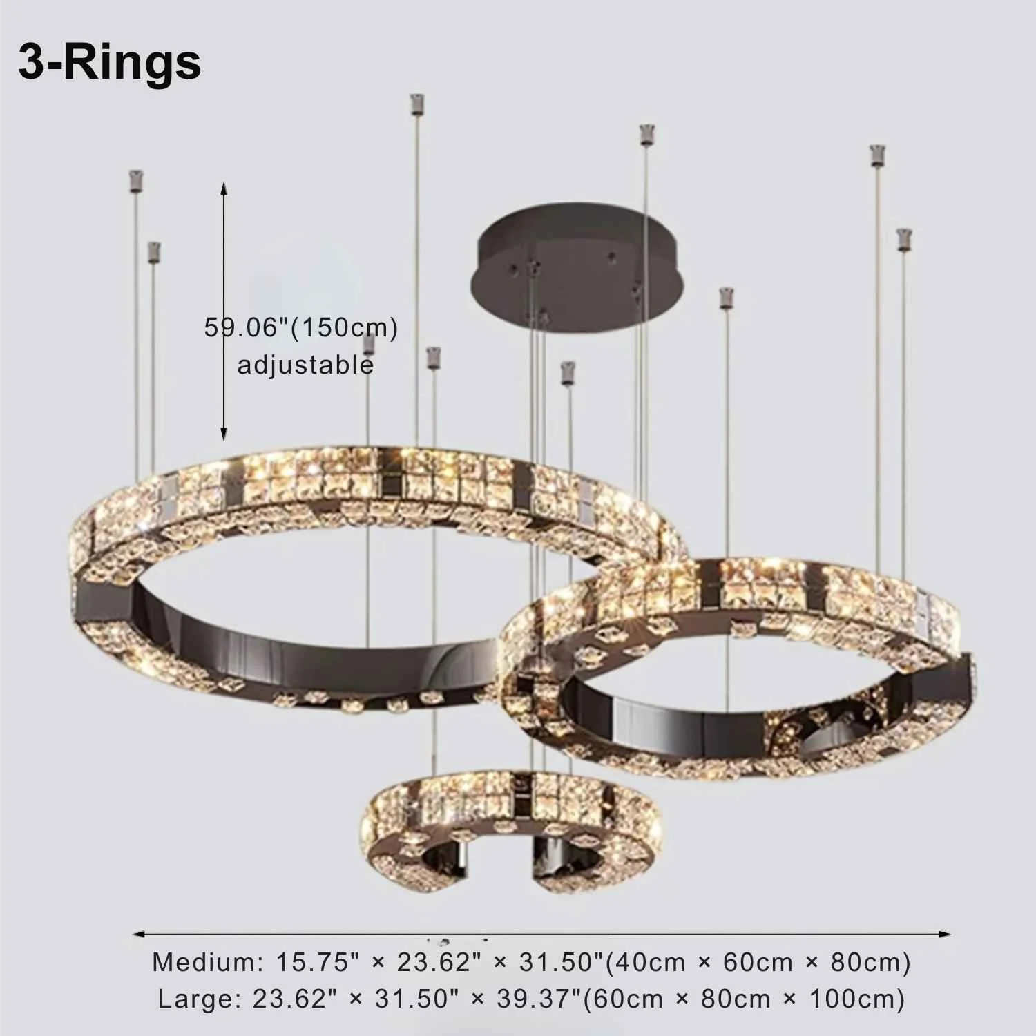 Cosmo Luxury Circle Crystal Chandelier - Image 11