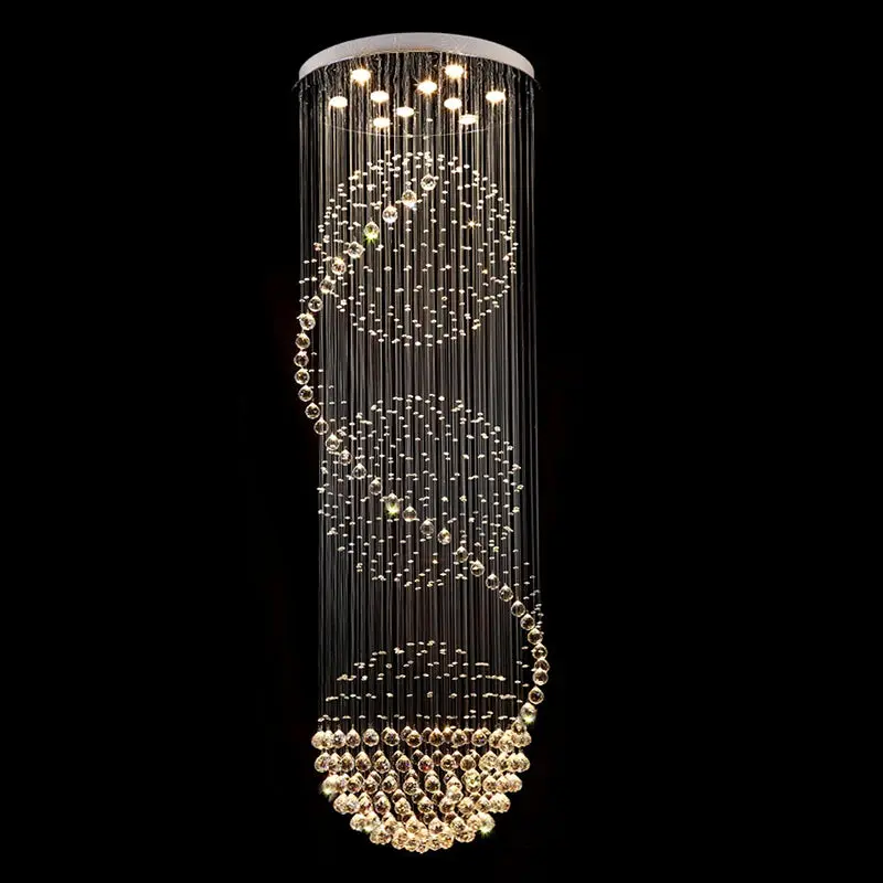 Crystal High Ceiling Stairwell Lighting - Image 5