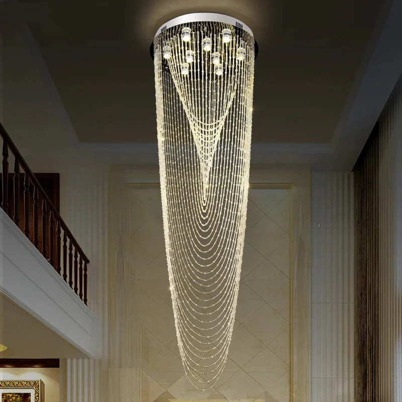 Crystal Tassel Chandelier for Staircase & Foyer - Image 2