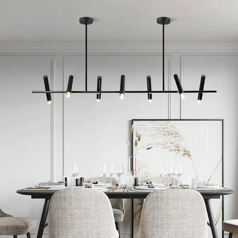 Doreen Modern Black Linear Chandelier - Image 2