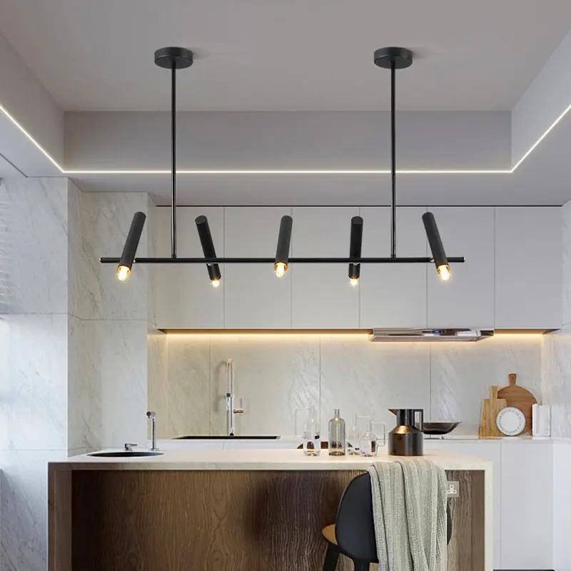 Doreen Modern Black Linear Chandelier - Image 3