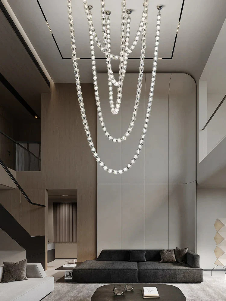 Dreon Large Crystal Chain Chandelier - Image 2
