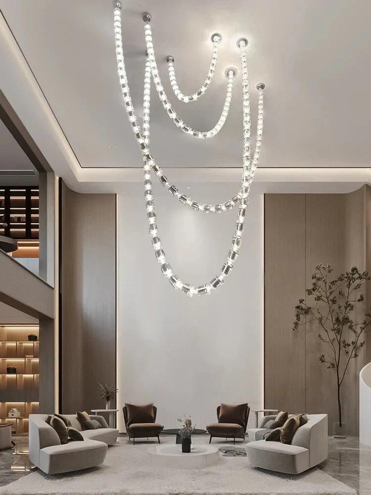 Dreon Large Crystal Chain Chandelier - Image 3