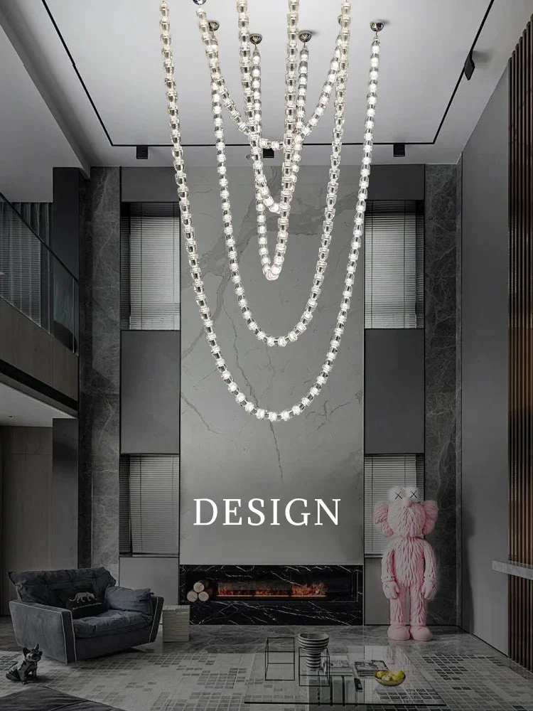 Dreon Large Crystal Chain Chandelier - Image 4