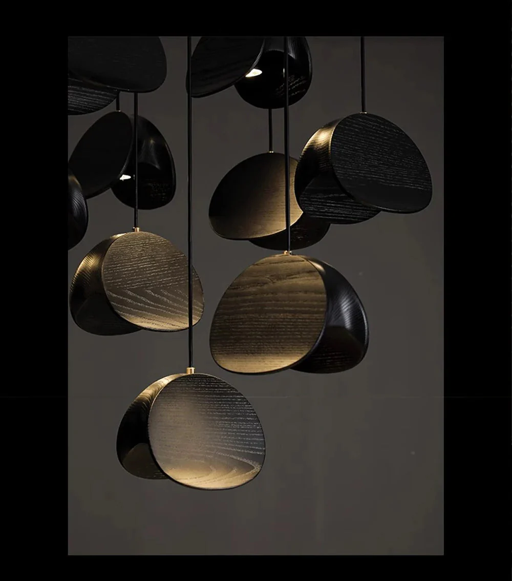 Elor Contemporary Wood Multi Light Pendant - Image 10