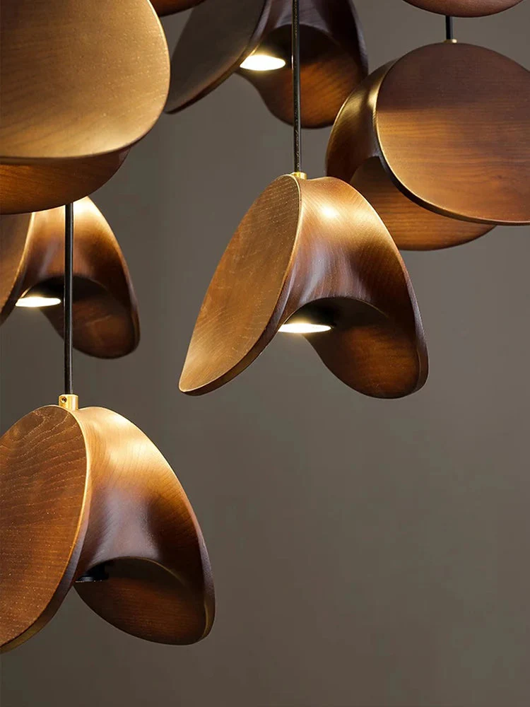 Elor Contemporary Wood Multi Light Pendant - Image 11
