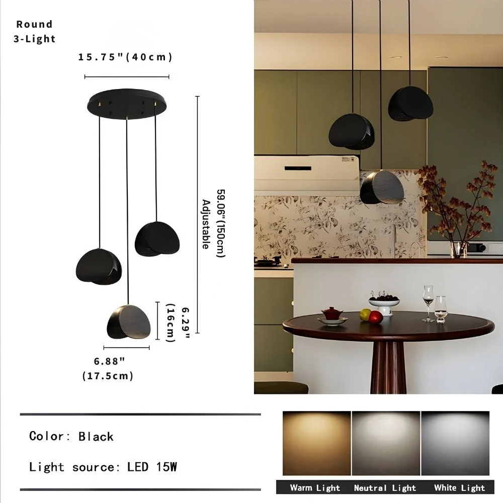 Elor Contemporary Wood Multi Light Pendant - Image 13