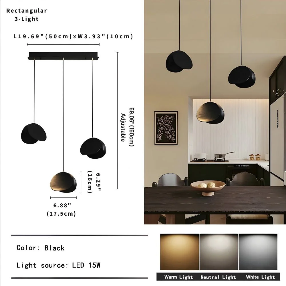 Elor Contemporary Wood Multi Light Pendant - Image 14