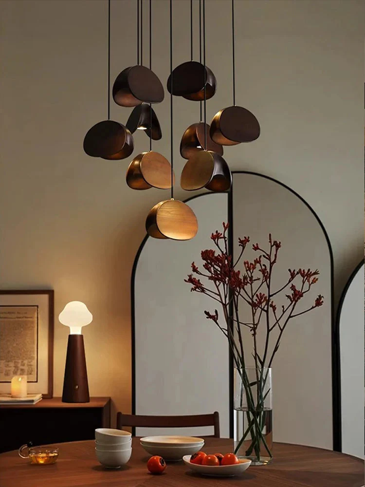 Elor Contemporary Wood Multi Light Pendant - Image 7