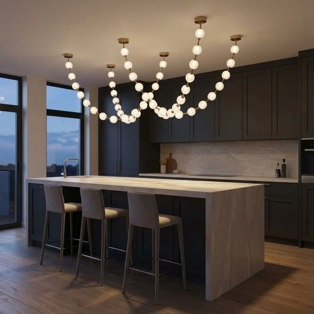 Esle Modern Pearl Necklace Chandelier - Image 2