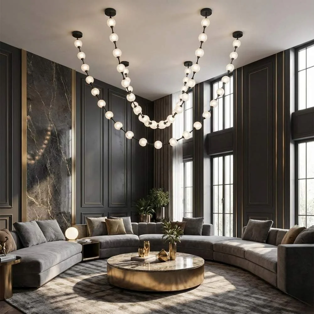 Esle Modern Pearl Necklace Chandelier - Image 3