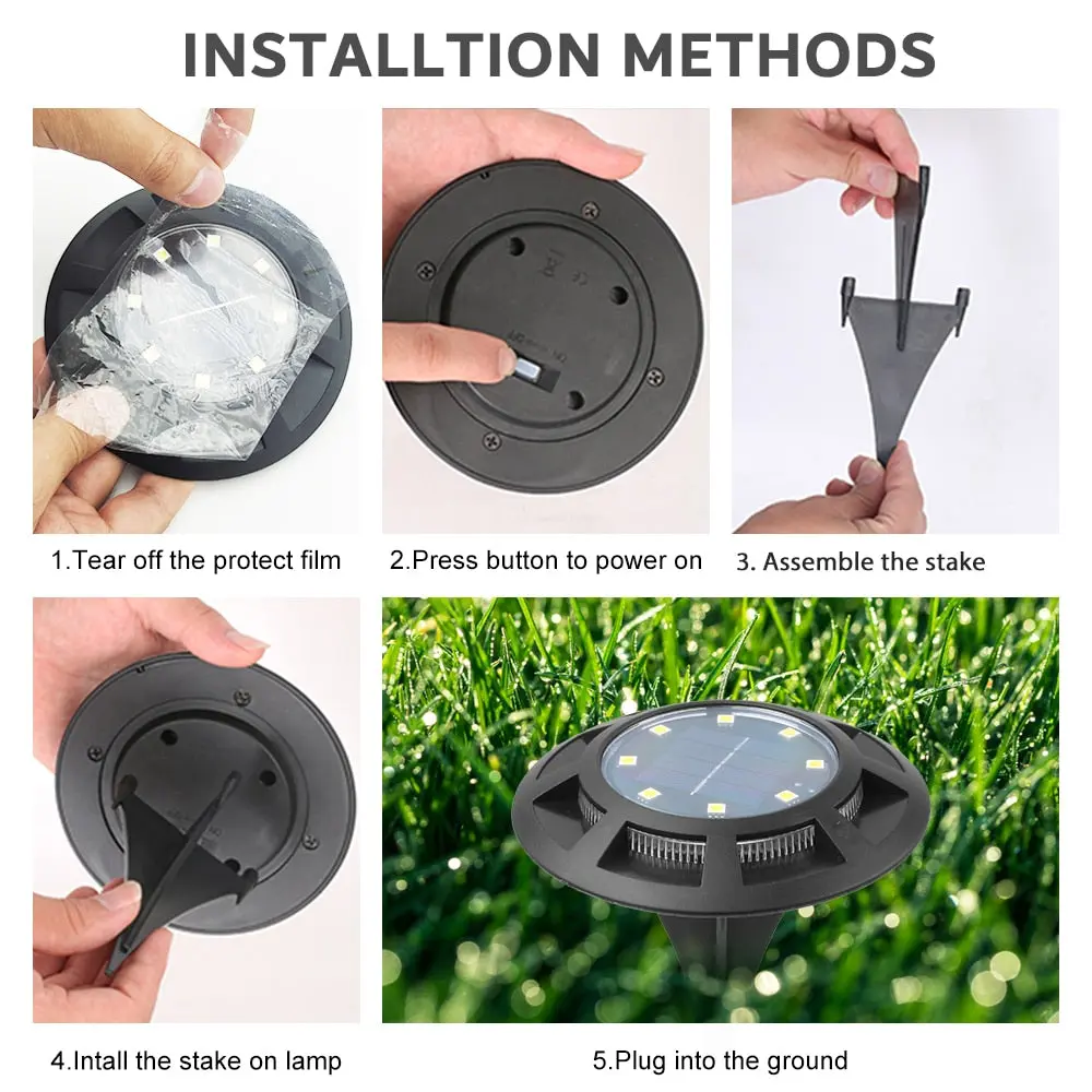 4 Pcs Fanny Solar Ground Light - Image 5