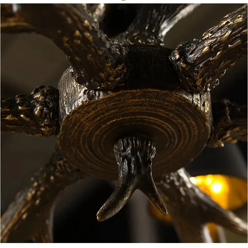 Faux Elk Antler Chandelier - Image 3