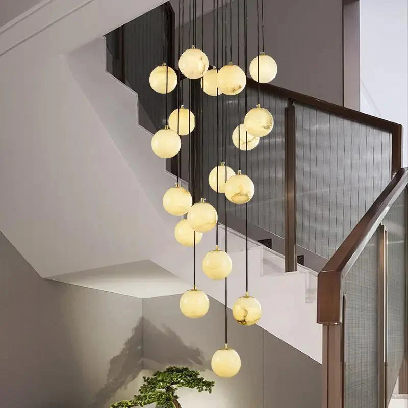 Faye Marble Bubble Chandelier - Image 3