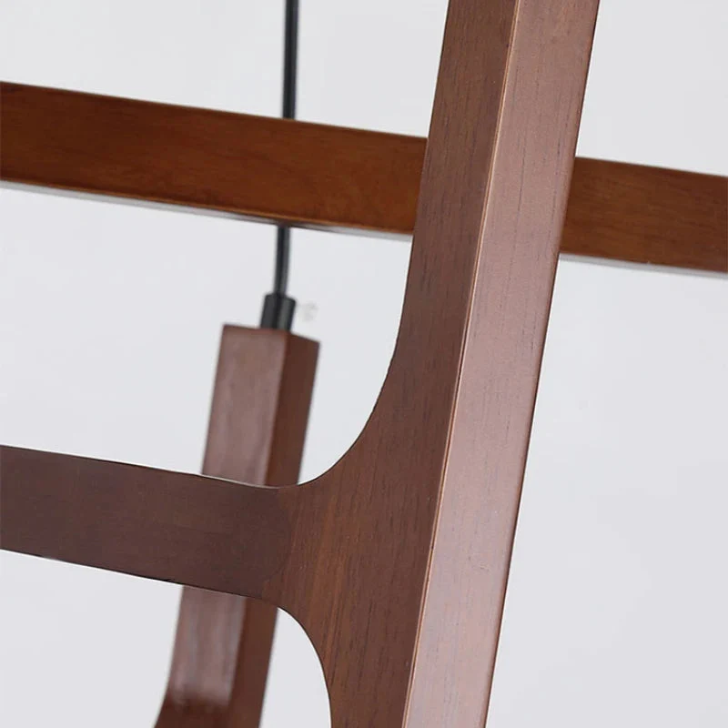 Fia Minimalist Wooden Pendant Chandelier Light - Image 6