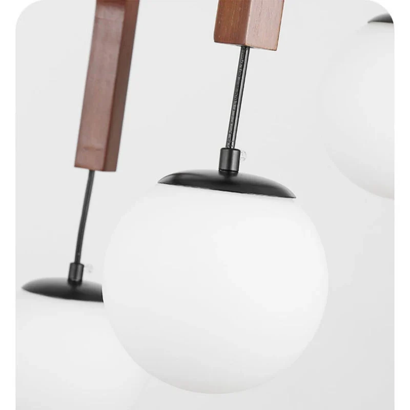 Fia Minimalist Wooden Pendant Chandelier Light - Image 7
